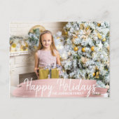 Prettige feestdagen Roze Rose Goud Kerstmis (Voorkant)