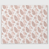 prettige feestdagen Roze witte feestdag Cadeaupapier (Vlak)