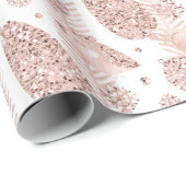 prettige feestdagen Roze witte feestdag Cadeaupapier (Rol Hoek)