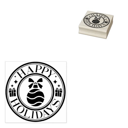 Prettige feestdagen Rubberstempel (Gestempeld)