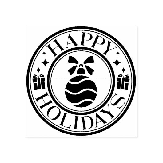 Prettige feestdagen Rubberstempel (Afrduk)