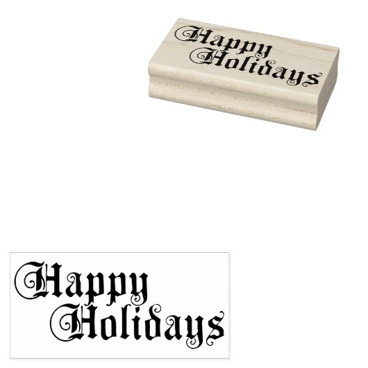 prettige feestdagen rubberstempel (Gestempeld)