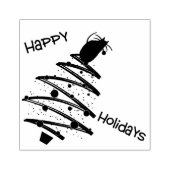 prettige feestdagen rubberstempel (Afrduk)