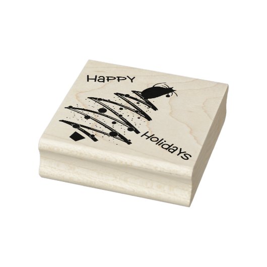 prettige feestdagen rubberstempel (Stempel)