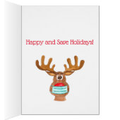 prettige feestdagen Rudolph Face Mask Reindeer (Binnen (Rechts))