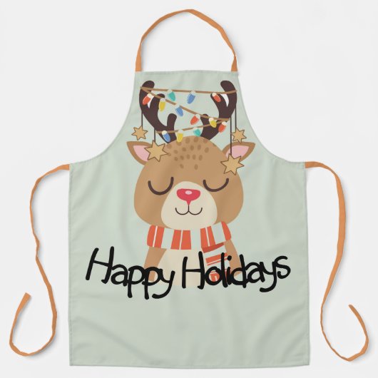 prettige feestdagen Rudolph Schort (Voorkant)