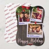 prettige feestdagen Rustic Bulletin Board Fancy cu Kaart (Voorkant / Achterkant)