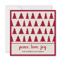 prettige feestdagen Rustic Burgundy Beige Tree Pat
