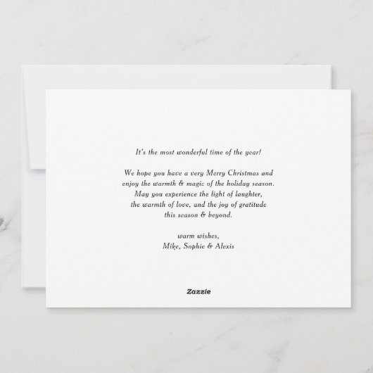 prettige feestdagen Rustic Chalkboard Photo Collag Feestdagenkaart (Achterkant)