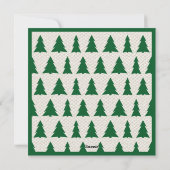 prettige feestdagen Rustic Green Beige Tree Patter Feestdagenkaart (Achterkant)