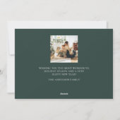 prettige feestdagen Rustic Green Multi Photo Colla Feestdagenkaart (Achterkant)