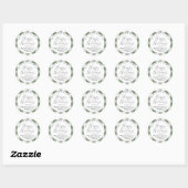 prettige feestdagen Rustic Green Ronde Sticker (Vel)