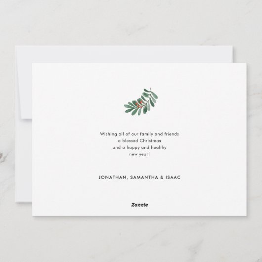 prettige feestdagen Rustic Greenery 2 Feestdagenkaart (Achterkant)