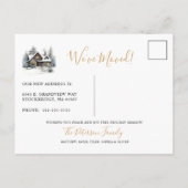 Prettige feestdagen Rustic Home Verhuizen Aankondigingskaart (Achterkant)