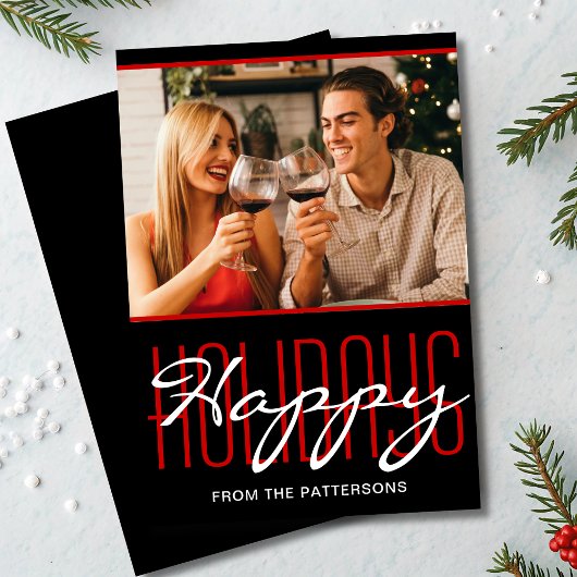 Prettige feestdagen Rustic Kerstmis Gepersonalisee Feestdagenkaart