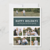 prettige feestdagen Rustic Modern Holiday Foto Col Feestdagenkaart (Voorkant)