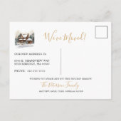 Prettige feestdagen Rustic New Home Verhuizen Aankondigingskaart (Achterkant)