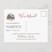 Prettige feestdagen Rustic New Home Verhuizen Aankondigingskaart (Achterkant)