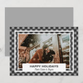 prettige feestdagen Rustic - Persoonlijke foto Feestdagenkaart (Voorkant / Achterkant)