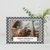 prettige feestdagen Rustic - Persoonlijke foto Feestdagenkaart (Staand voorkant)