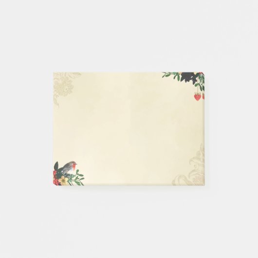 Prettige feestdagen Rustic Post-it® Notes (Voorkant)