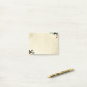 Prettige feestdagen Rustic Post-it® Notes (Op bureau)