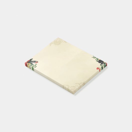 Prettige feestdagen Rustic Post-it® Notes (Schuin)