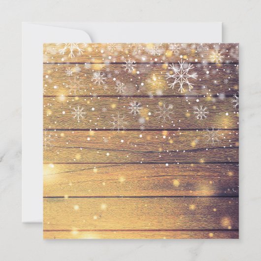 prettige feestdagen Rustic Wood 12 Foto Collage Feestdagenkaart (Achterkant)