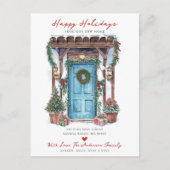 Prettige feestdagen Rustiek Aankondigingskaart (Voorkant)