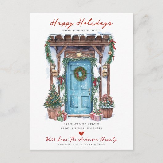 Prettige feestdagen Rustiek Aankondigingskaart (Voorkant)