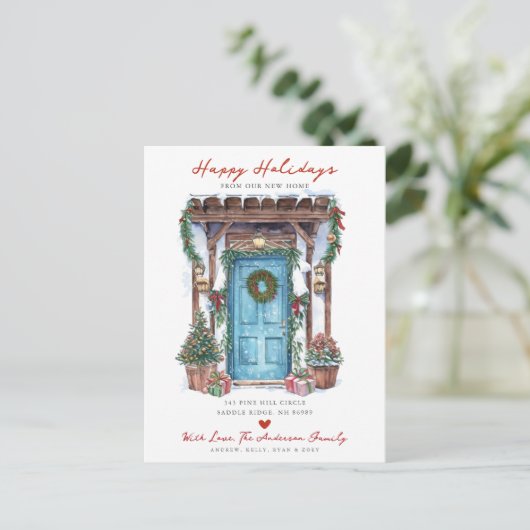 Prettige feestdagen Rustiek Aankondigingskaart (Staand voorkant)