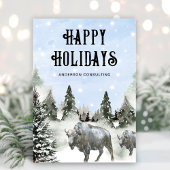 Prettige feestdagen Rustiek Amerikaans Westen Feestdagenkaart