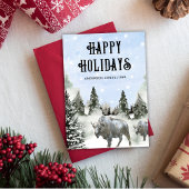 Prettige feestdagen Rustiek Amerikaans Westen Feestdagenkaart