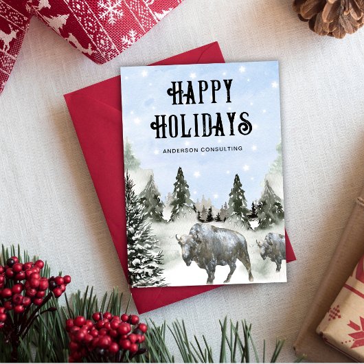 Prettige feestdagen Rustiek Amerikaans Westen Feestdagenkaart