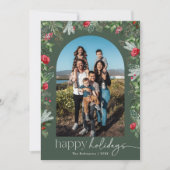 Prettige feestdagen Rustiek Bos Groen Feestdagenkaart (Voorkant)