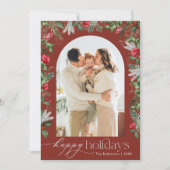 Prettige feestdagen Rustiek Bourgondië Feestdagenkaart (Voorkant)