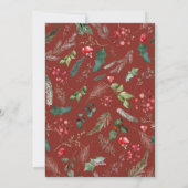 Prettige feestdagen Rustiek Bourgondië Feestdagenkaart (Achterkant)