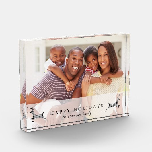 Prettige feestdagen Rustiek Foto met Herten Fotobl (Links)