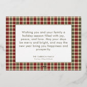 Prettige feestdagen Rustiek Rood & Groen Plaid (Achterkant)