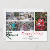 Prettige feestdagen Rustieke familiefoto collage (Voorkant)