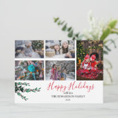 Prettige feestdagen Rustieke familiefoto collage (Staand voorkant)