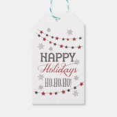 Prettige feestdagen Rustieke Labels Kerst Labels Cadeaulabel (Voorkant)