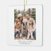 Prettige feestdagen Rustieke minimalistische famil Keramisch Ornament (Links)