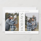 Prettige feestdagen Rustieke minimalistische typog Feestdagenkaart (Voorkant)