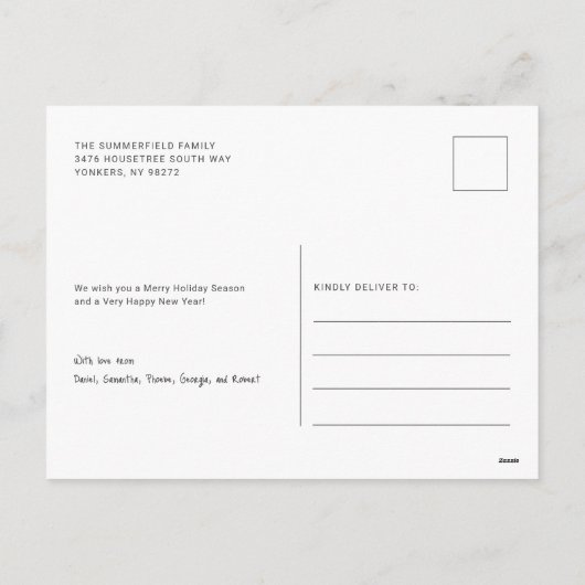 Prettige feestdagen Rustieke Retro (Achterkant)