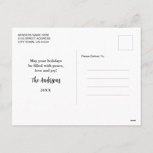 Prettige feestdagen Rustieke Waterverf Gnome Famil (Achterkant)