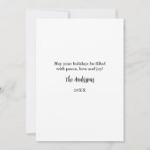 Prettige feestdagen Rustieke waterverf Gnome Famil Feestdagenkaart (Achterkant)