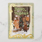 Prettige feestdagen Sage Groen Goud (Voorkant)