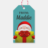 prettige feestdagen Santa Claus Cadeaulabel (Achterkant)