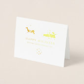 prettige feestdagen SANTA CLAUS Corporate Business Folie Kaarten (Voorkant)